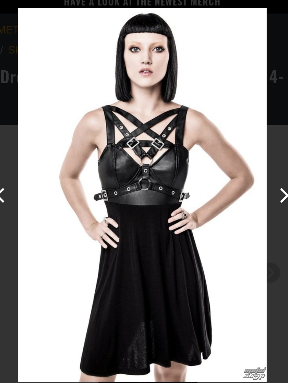 Killstar Enchanted 4-Play Black Strappy Skater Mini Dress Size S